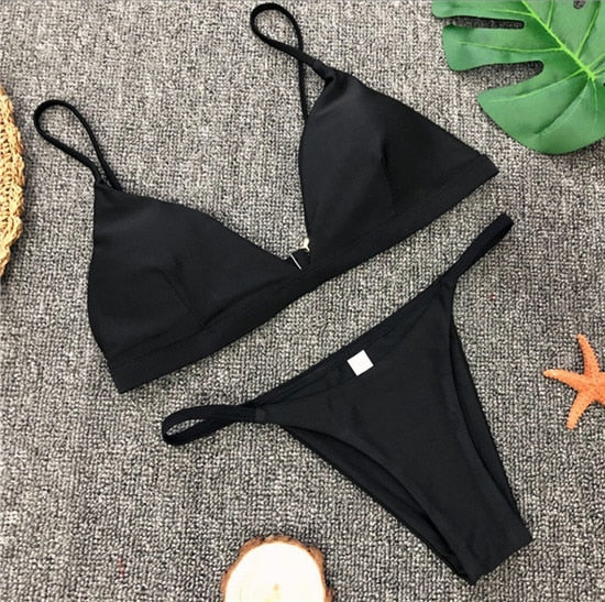 Unpadded Brazilian Bikini Set For Women