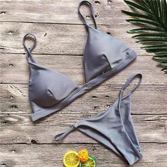 Unpadded Brazilian Bikini Set For Women