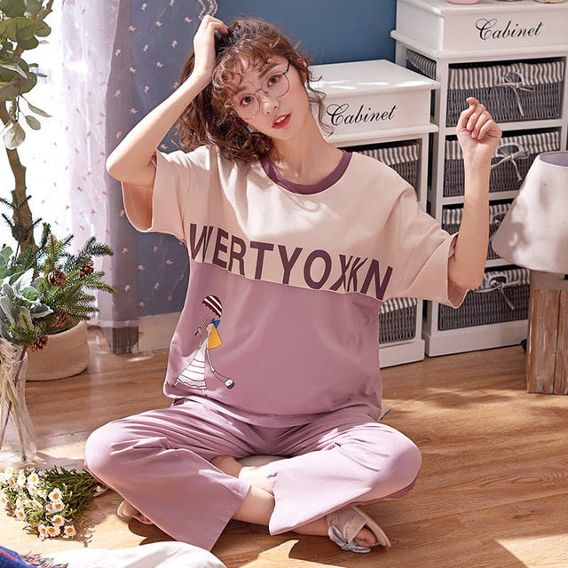 Spring Summer Pajamas Set