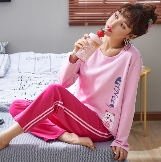 100% Cotton Couple Pajamas - Jeglow store