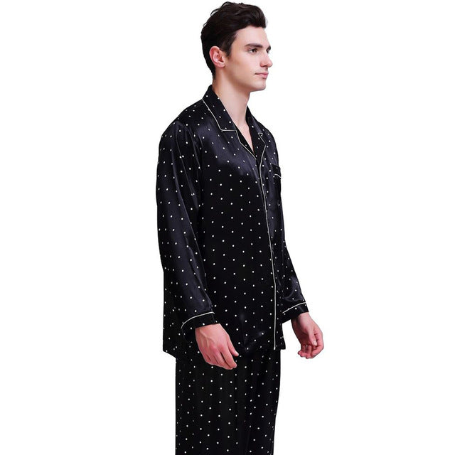 Men's Silk Satin Pajamas Set