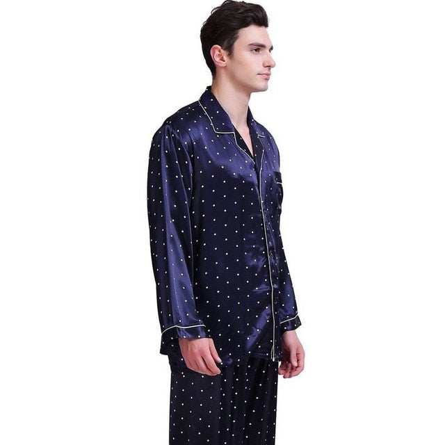 Men's Silk Satin Pajamas Set