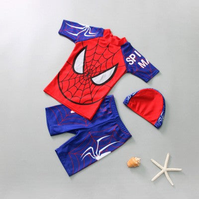 Two-Piece Spiderman Children Swimwear