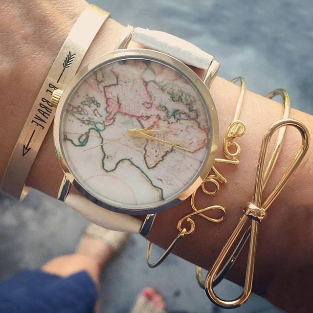 Open Silver Color Bracelet