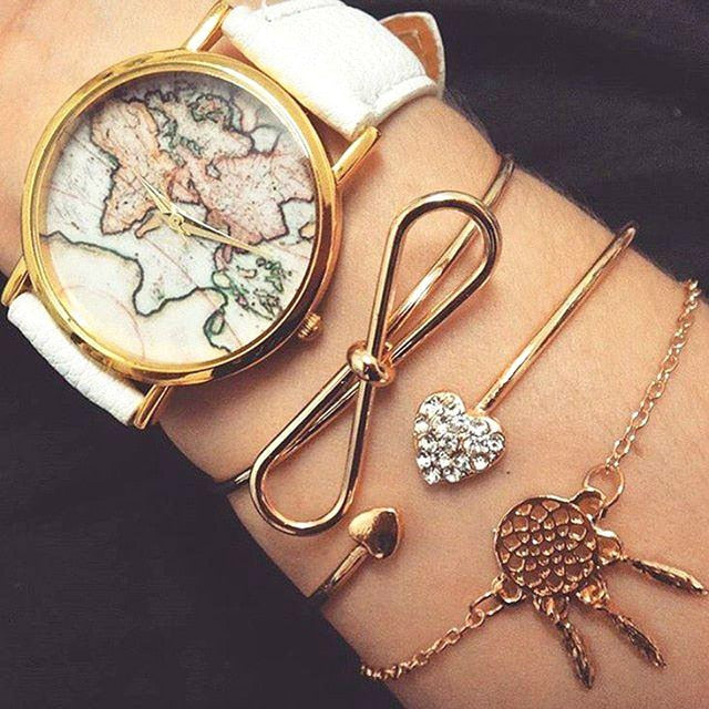 Open Silver Color Bracelet