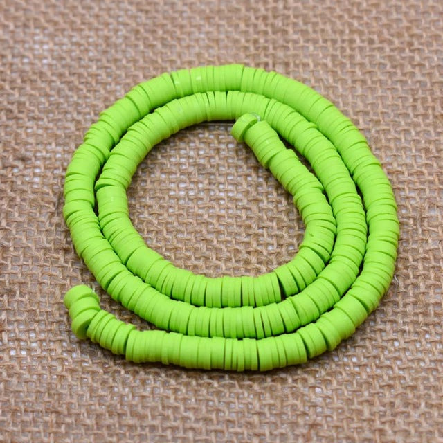 6mm Flat Round Polymer Clay Beads For Jewelry Making