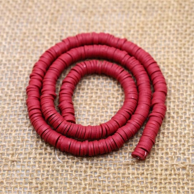 6mm Flat Round Polymer Clay Beads For Jewelry Making