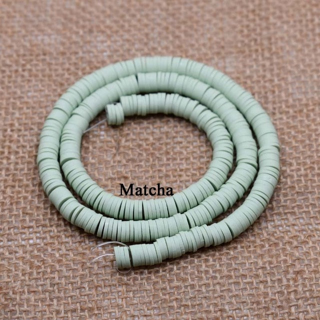 6mm Flat Round Polymer Clay Beads For Jewelry Making