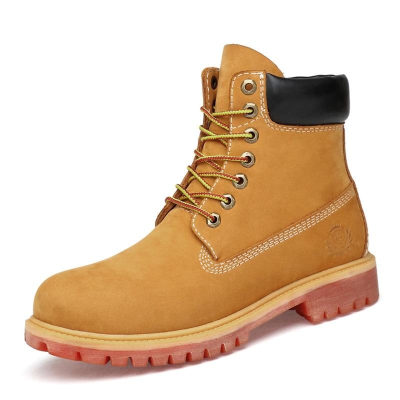 Natural Cow Leather Men Boots