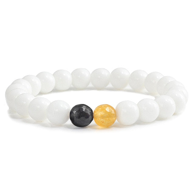 Fashion 8MM White Women Bracelets - Shopeasywear
