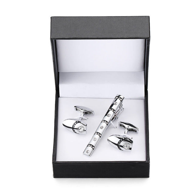 Sax Boat Anchor Luxurious Crystal Tie Clip - Shopeasywear