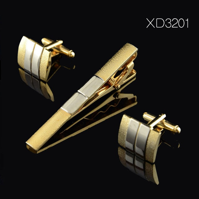 Gold Tie Clip and Cufflink Set For Men - Shopeasywear
