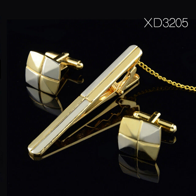 Gold Tie Clip and Cufflink Set For Men - Shopeasywear