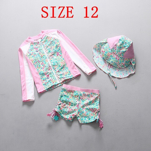 1-14 Years Girl's Flower Swimwear - Jeglow store