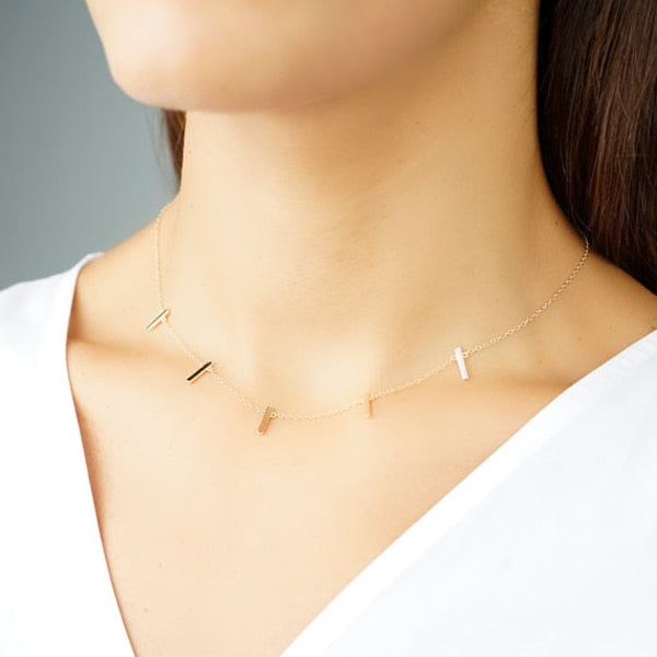 choker bar simple necklace - Shopeasywear