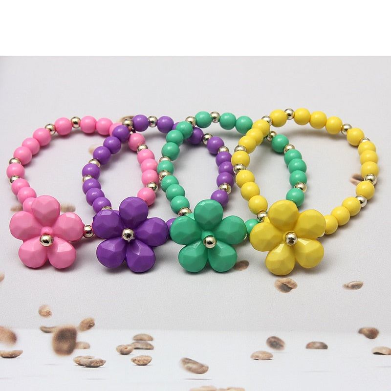 Children Cute Flower Charms Bracelet - Shopeasywear