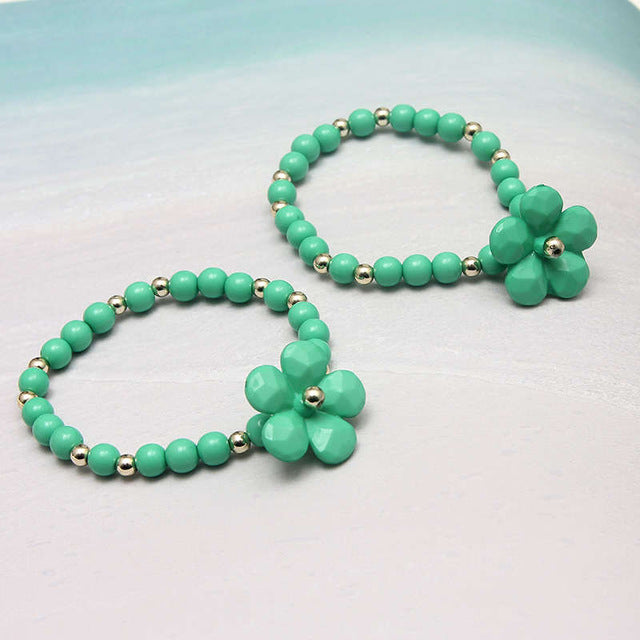 Children Cute Flower Charms Bracelet - Shopeasywear