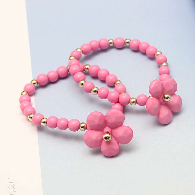 Children Cute Flower Charms Bracelet - Shopeasywear