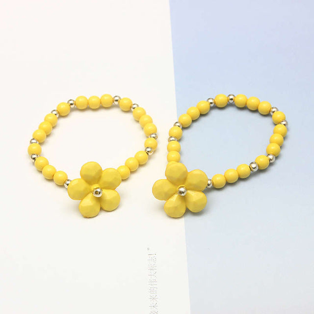 Children Cute Flower Charms Bracelet - Shopeasywear
