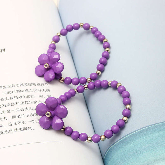 Children Cute Flower Charms Bracelet - Shopeasywear