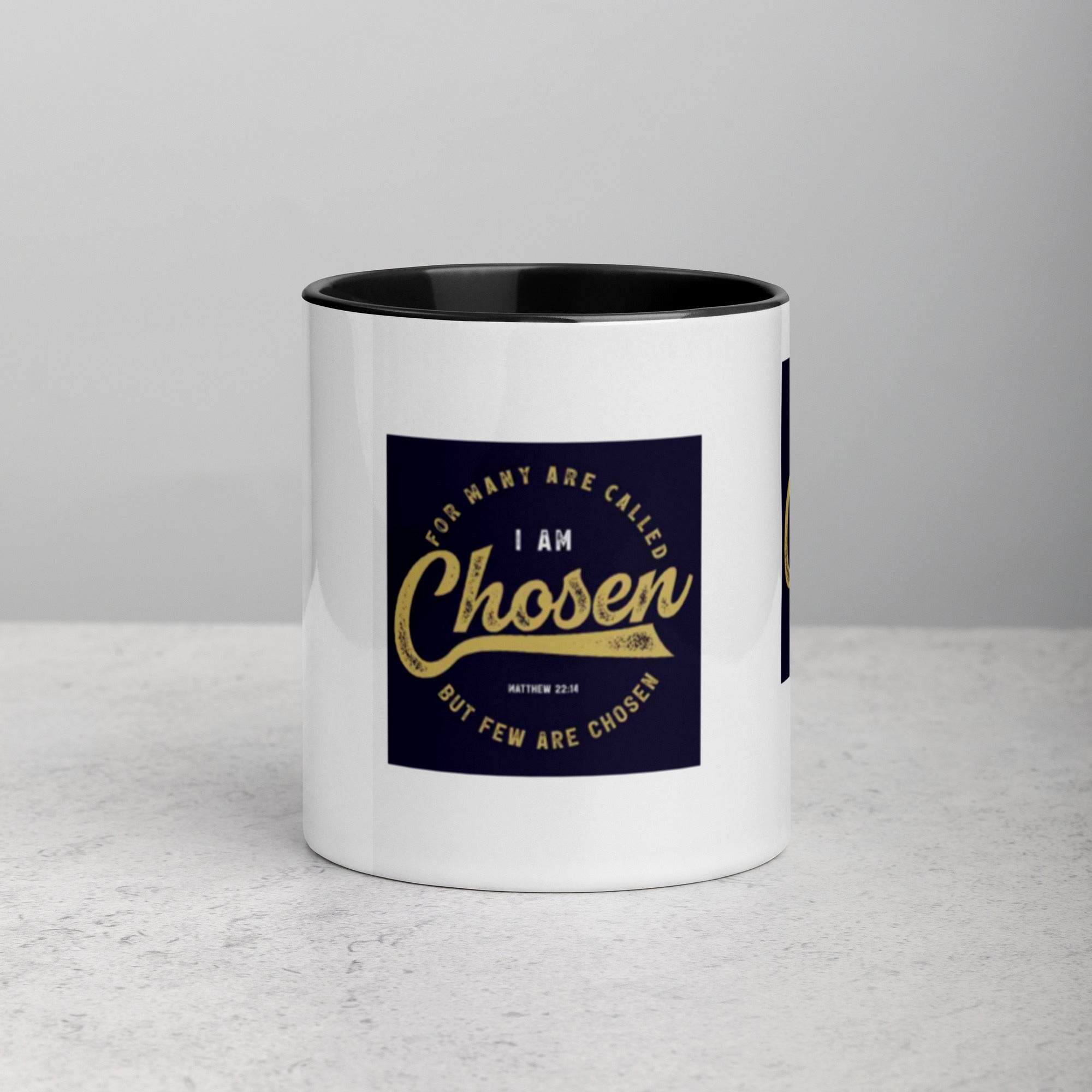 Custom Religious Coffee Mug with Color yellow gold Inside