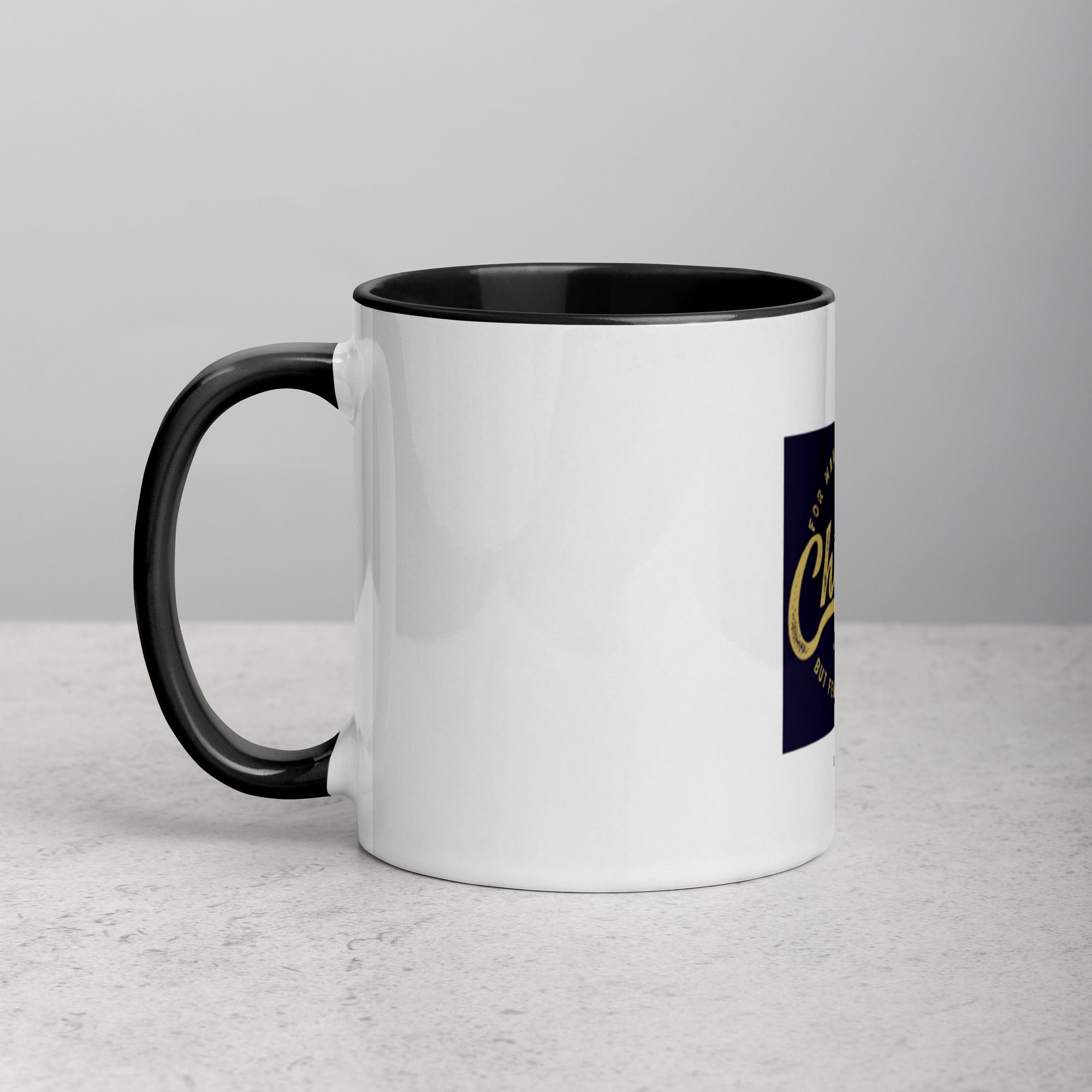 Custom Religious Coffee Mug with Color yellow gold Inside