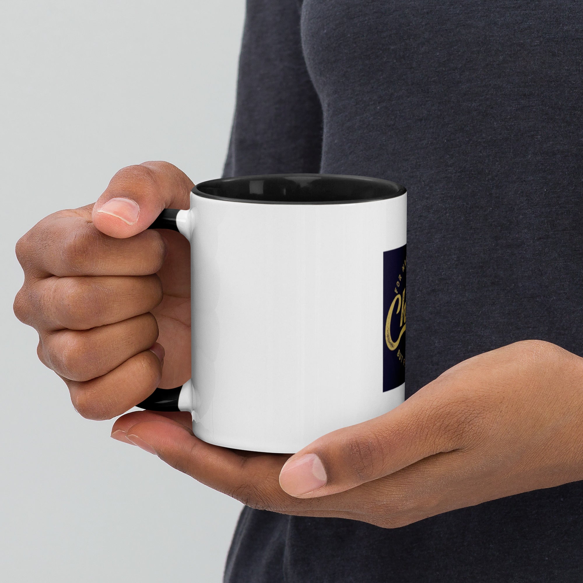 Custom Religious Coffee Mug with Color yellow gold Inside