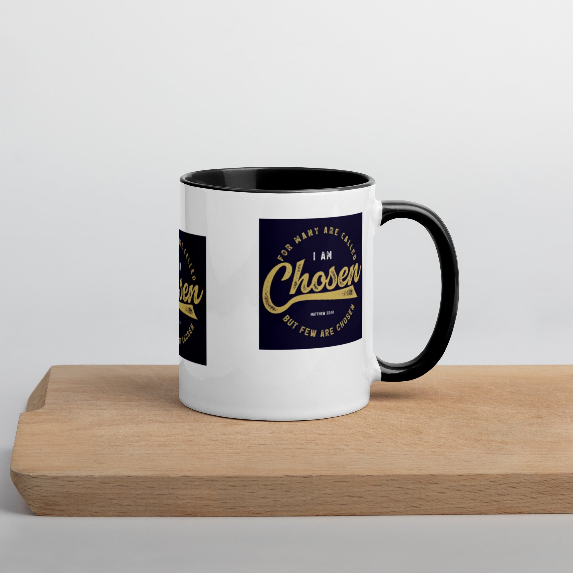 Custom Religious Coffee Mug with Color yellow gold Inside