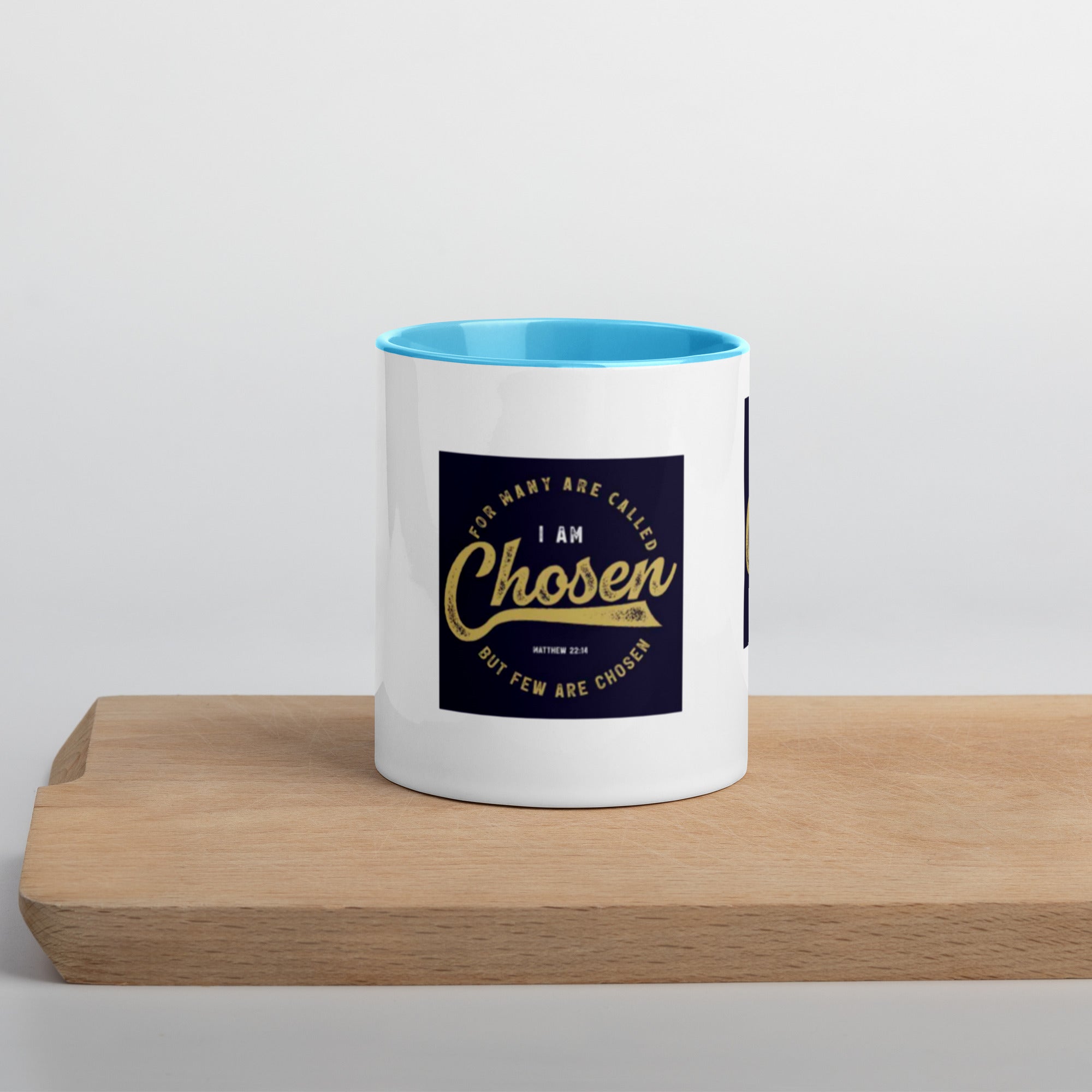 Custom Religious Coffee Mug with Color yellow gold Inside