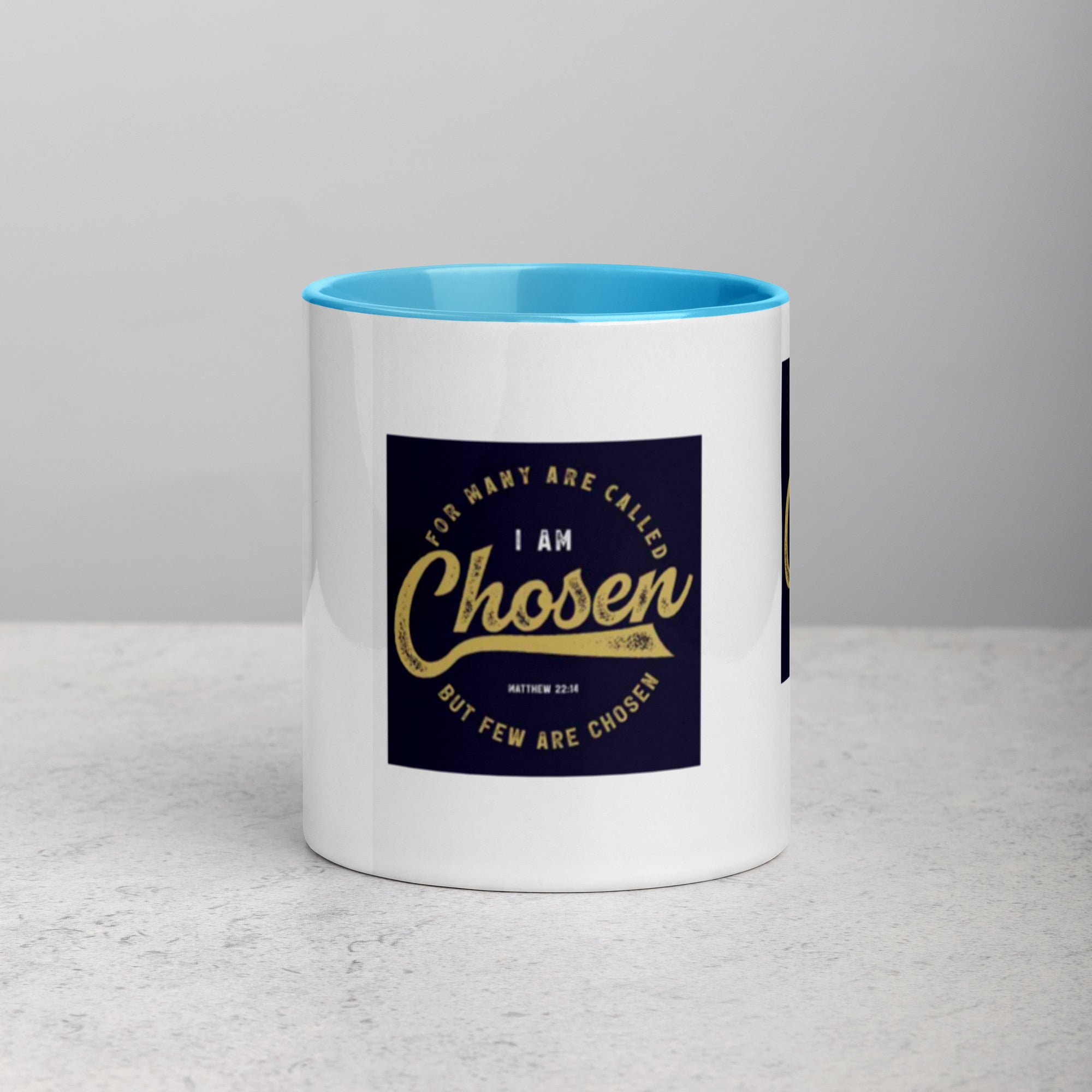 Custom Religious Coffee Mug with Color yellow gold Inside