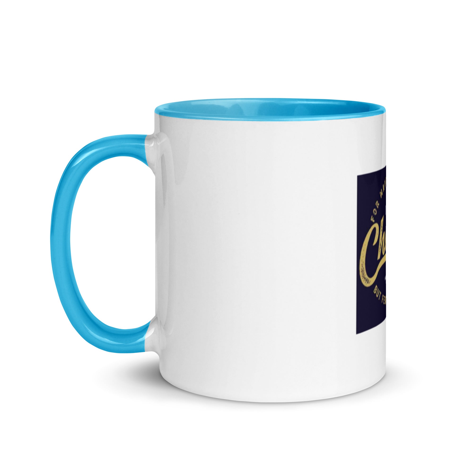 Custom Religious Coffee Mug with Color yellow gold Inside