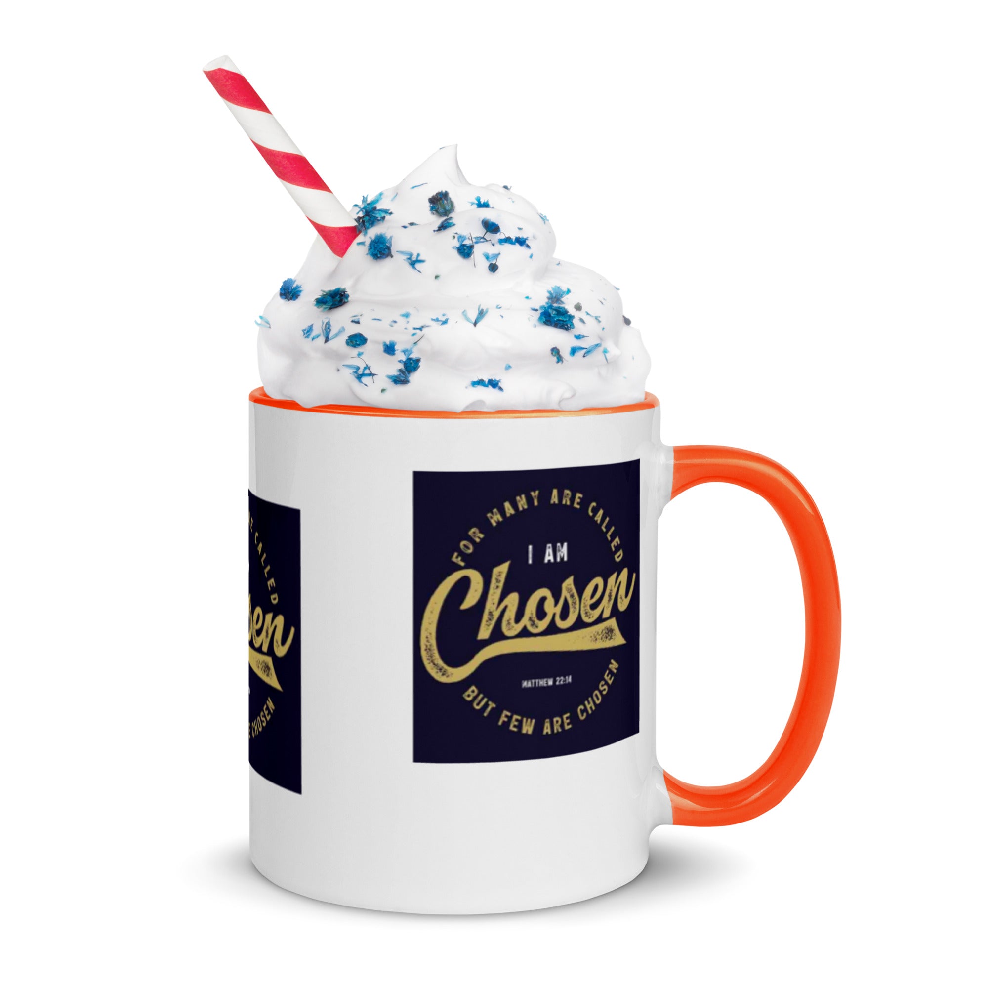 Custom Religious Coffee Mug with Color yellow gold Inside