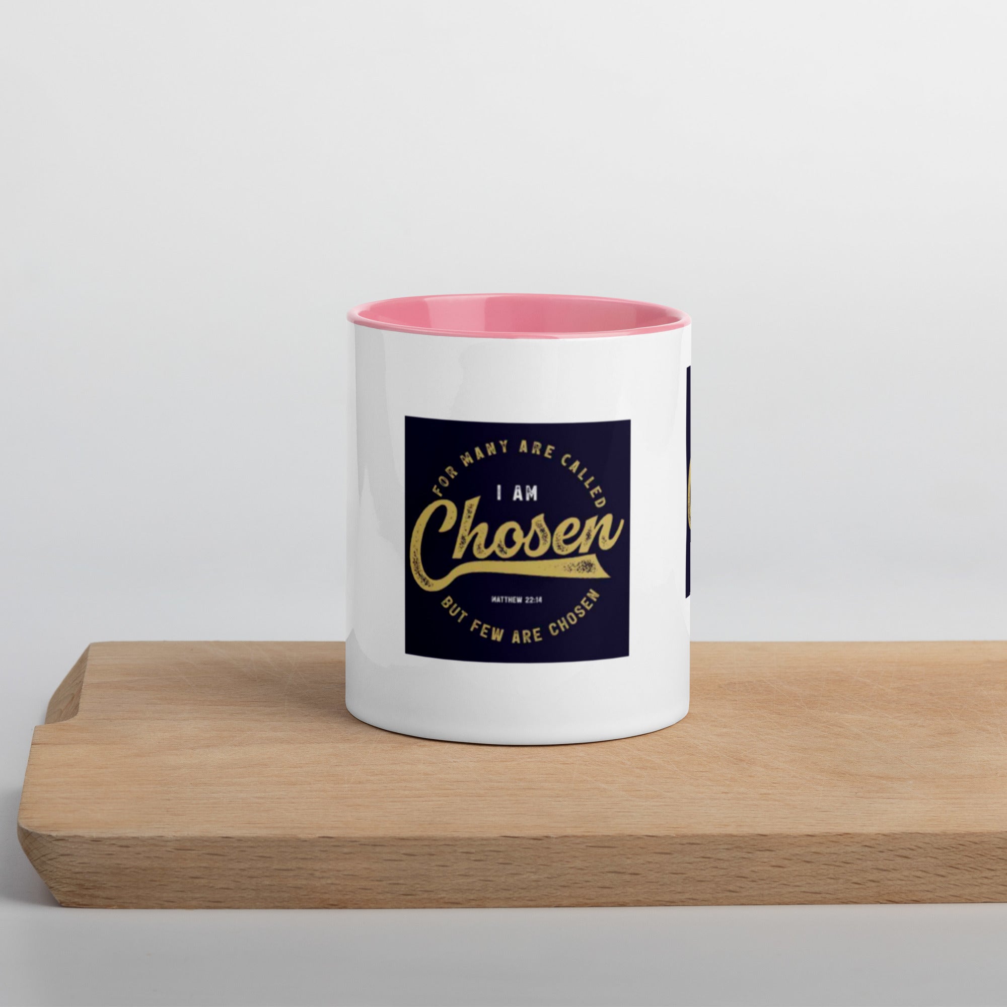 Custom Religious Coffee Mug with Color yellow gold Inside