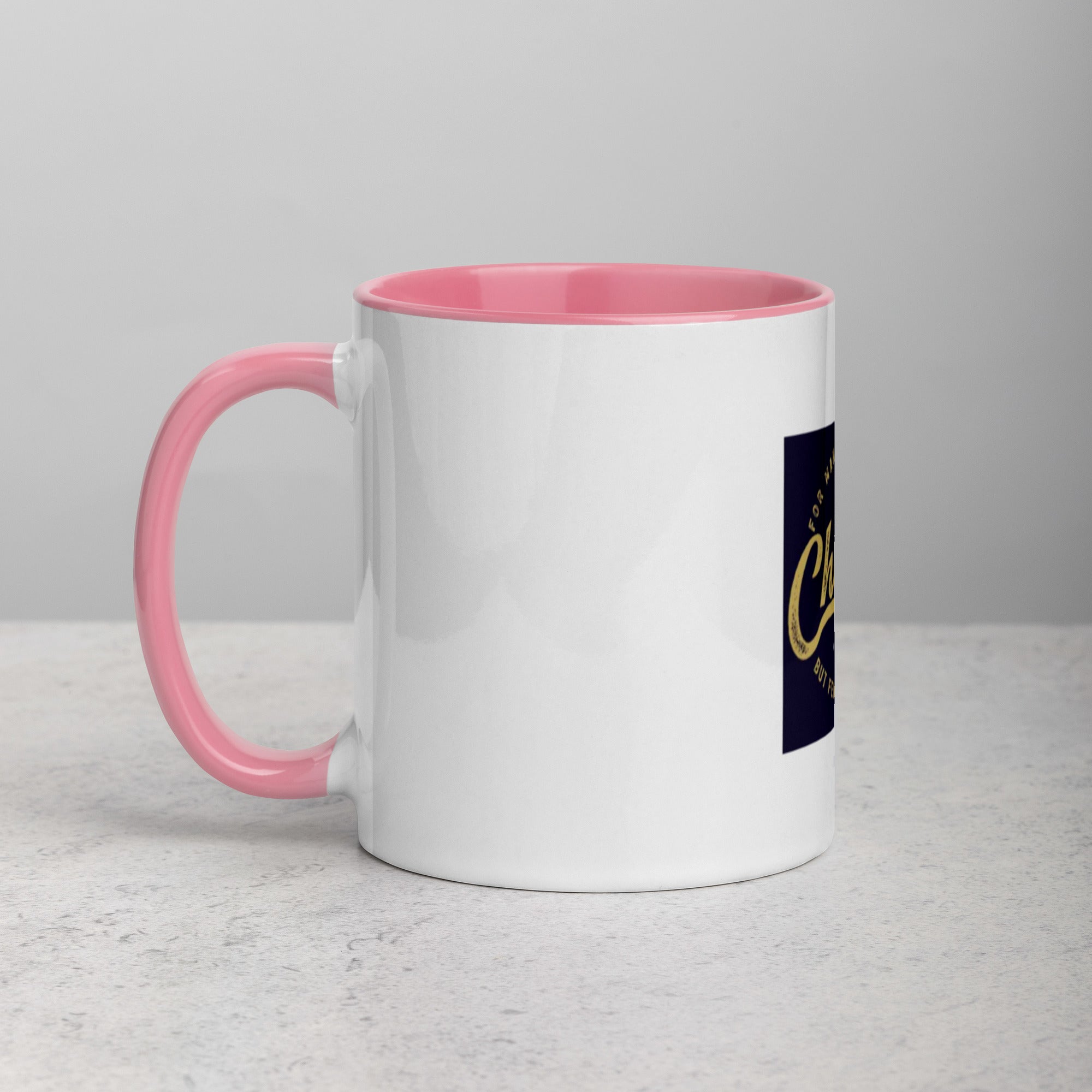Custom Religious Coffee Mug with Color yellow gold Inside