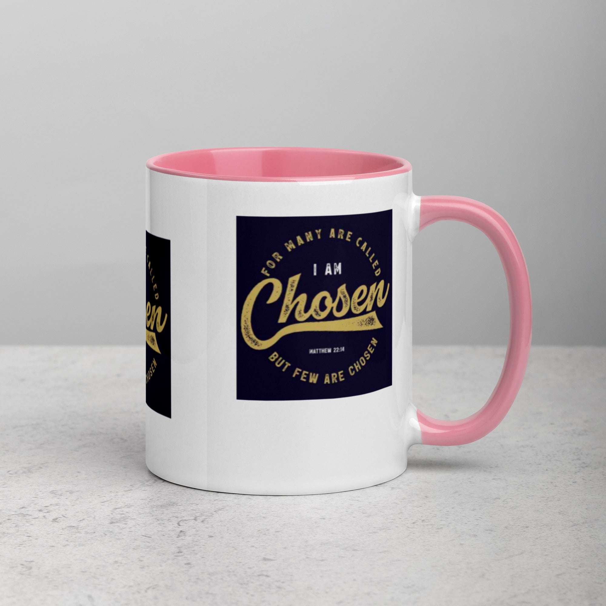 Custom Religious Coffee Mug with Color yellow gold Inside