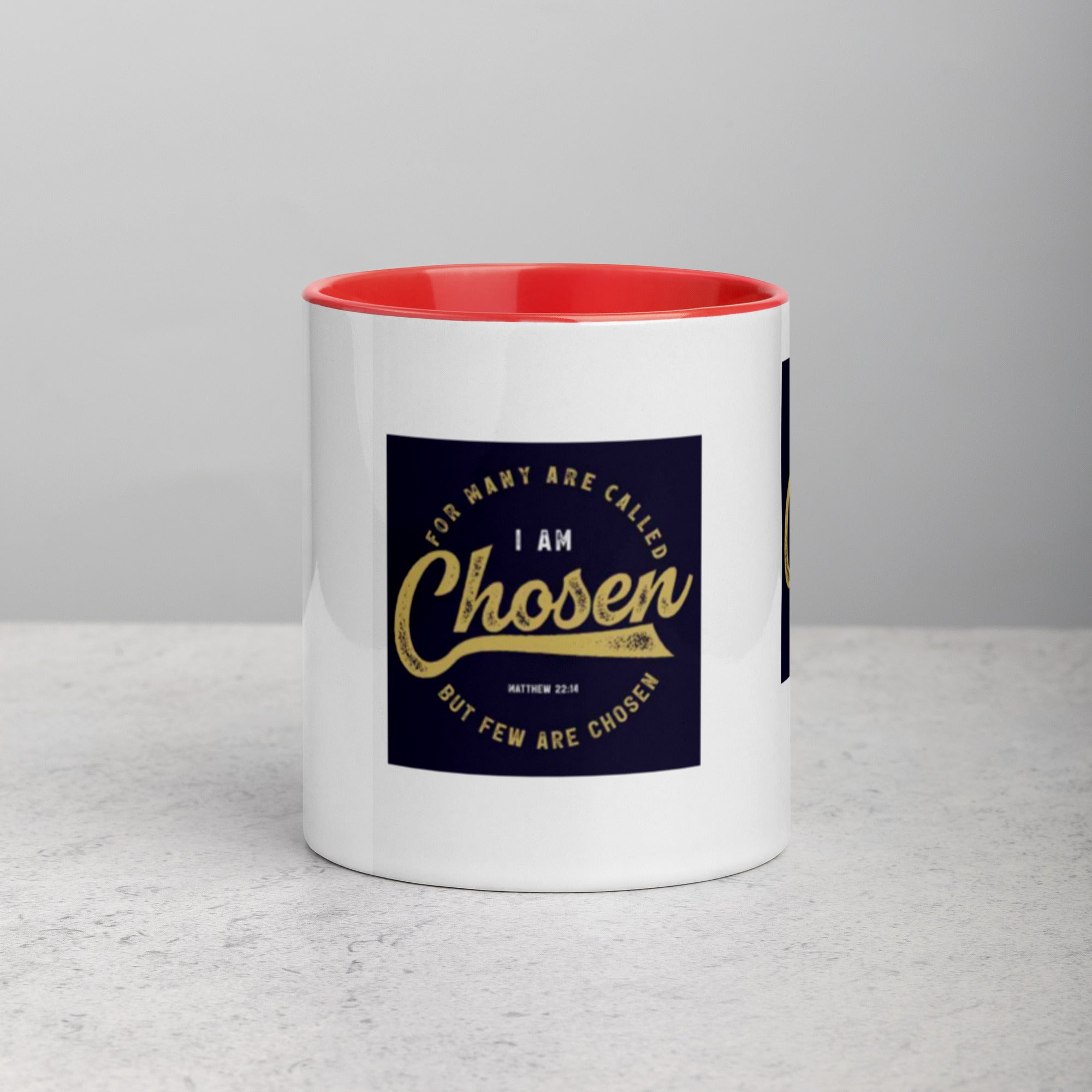 Custom Religious Coffee Mug with Color yellow gold Inside