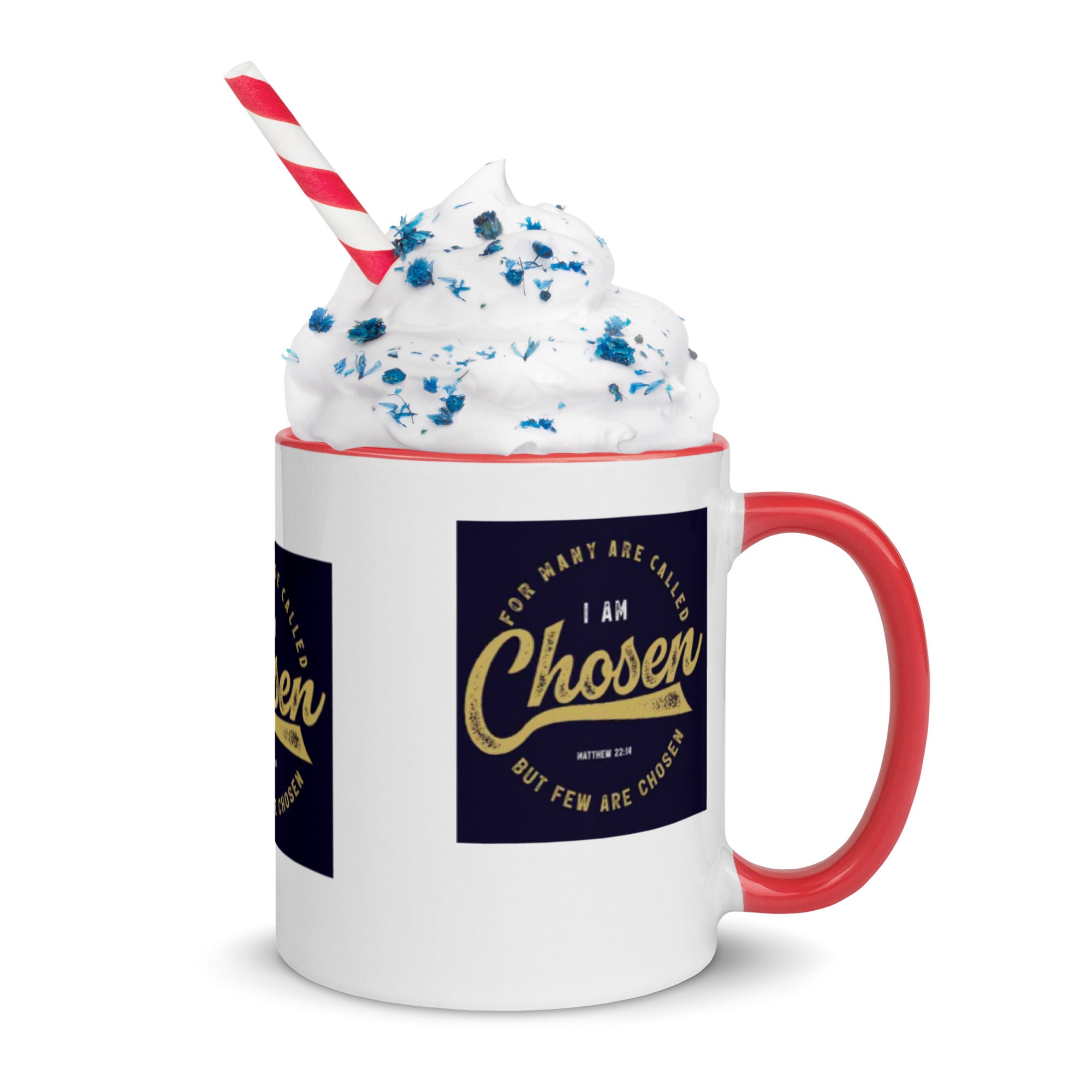 Custom Religious Coffee Mug with Color yellow gold Inside