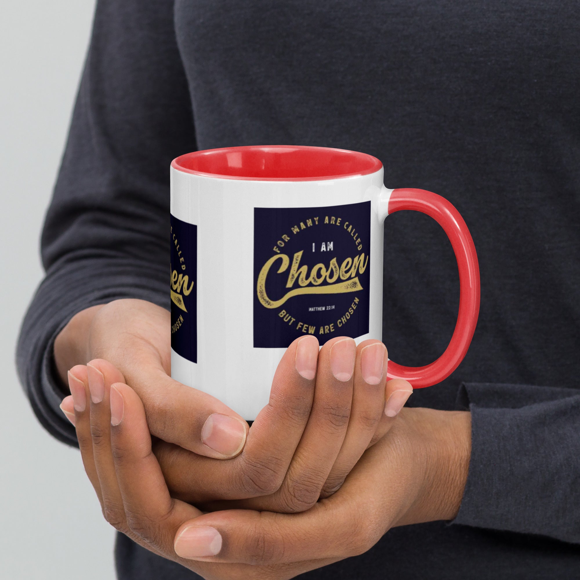 Custom Religious Coffee Mug with Color yellow gold Inside