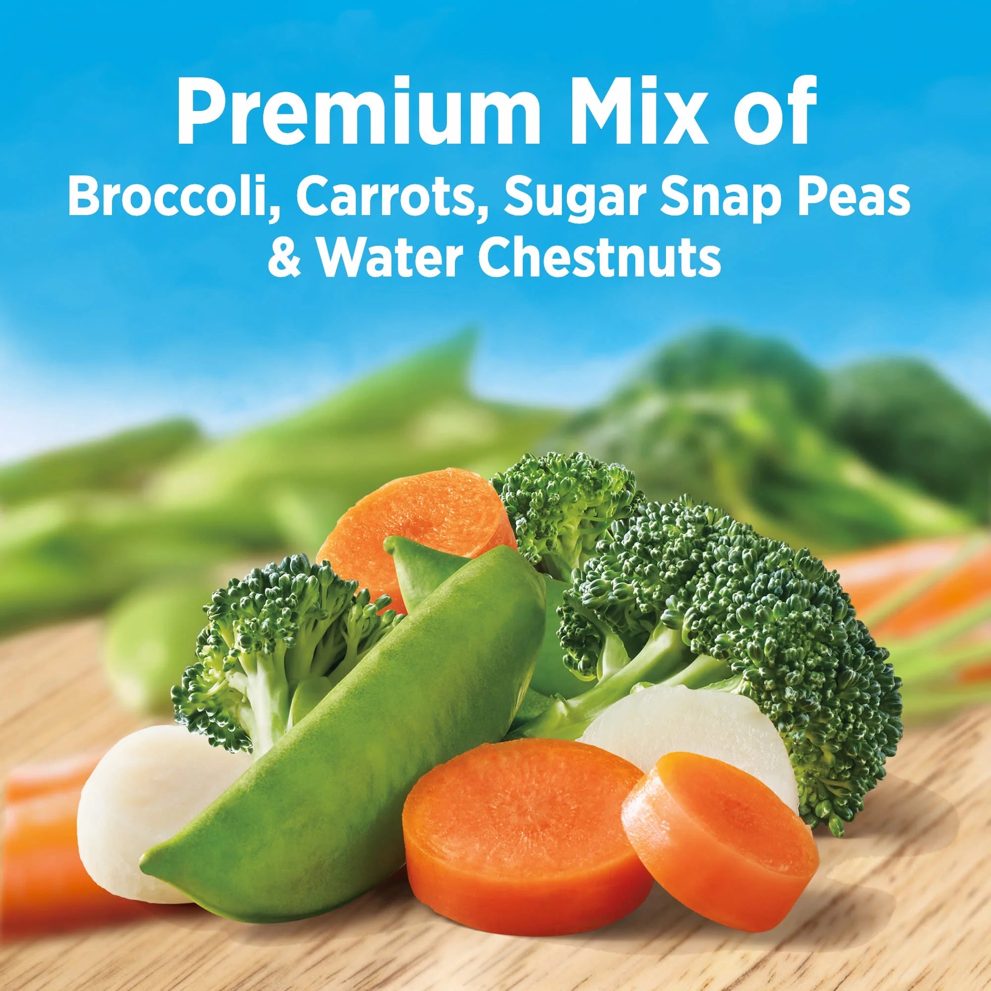 Birds Eye Steamfresh Broccoli, Carrots, Sugar Snap Peas, Water Chestnuts, Frozen Vegetables, 10.8 oz