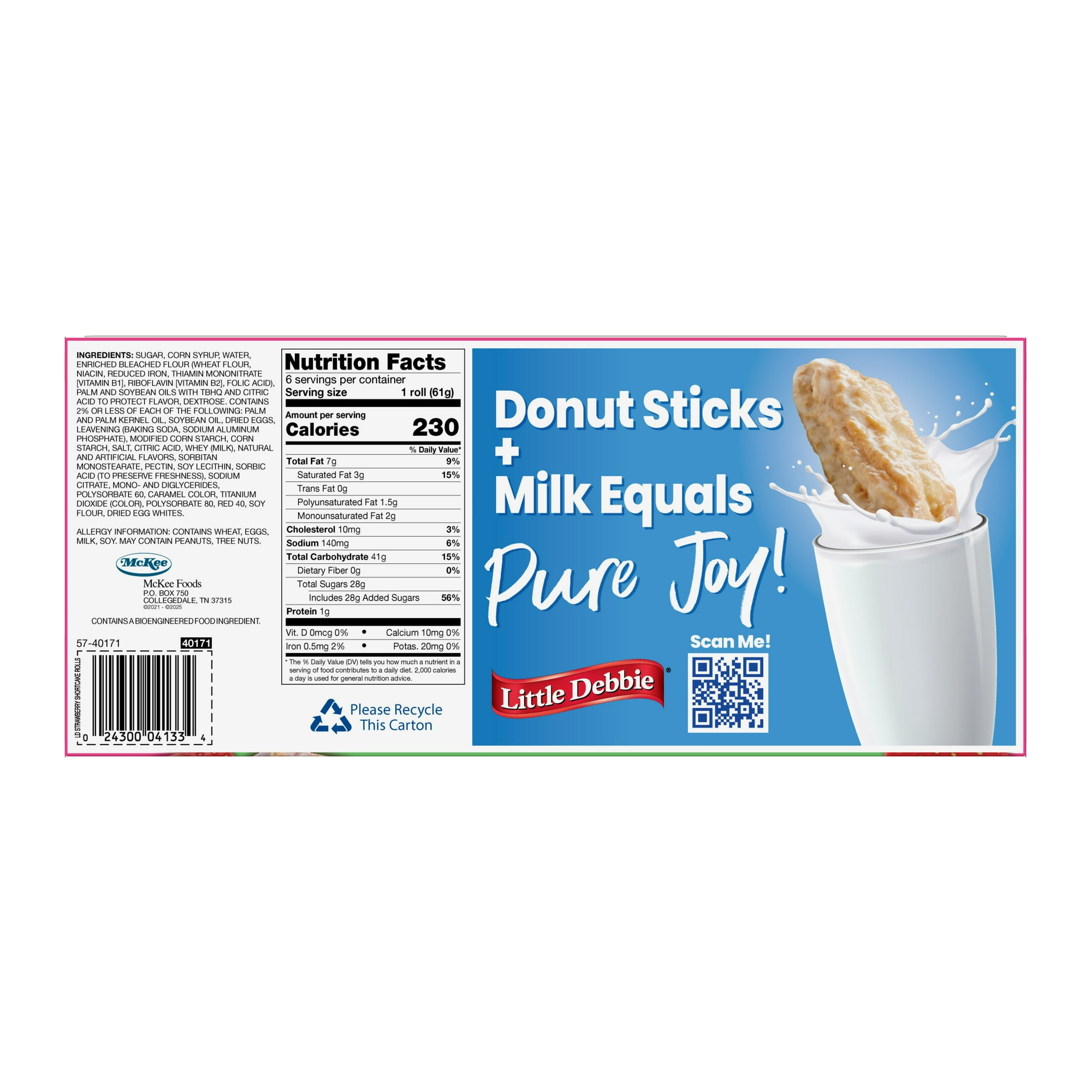 Little Debbie Strawberry Shortcake Rolls, 13 oz (6 count)