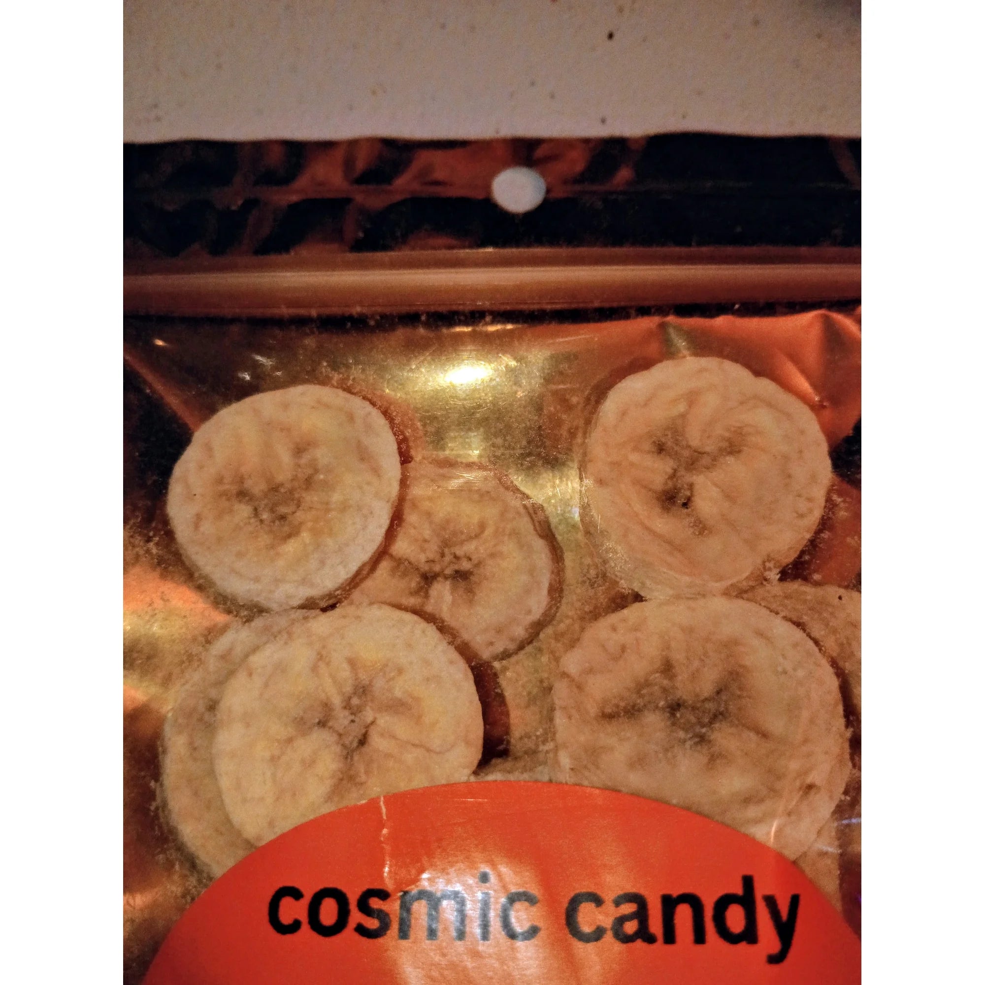 Cosmic Candy Emergency Ration freeze dried bananas 2 oz bag