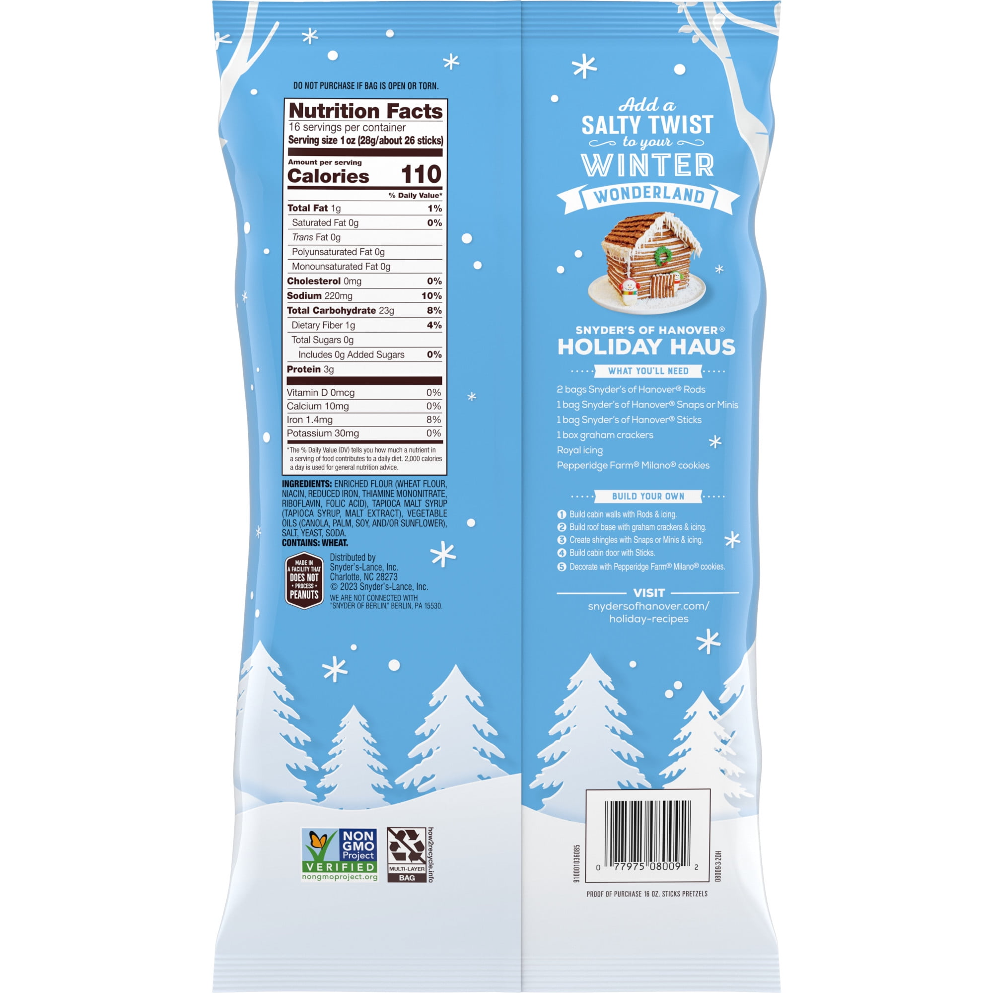 Snyder's of Hanover Pretzel Sticks, Family Size 16 oz