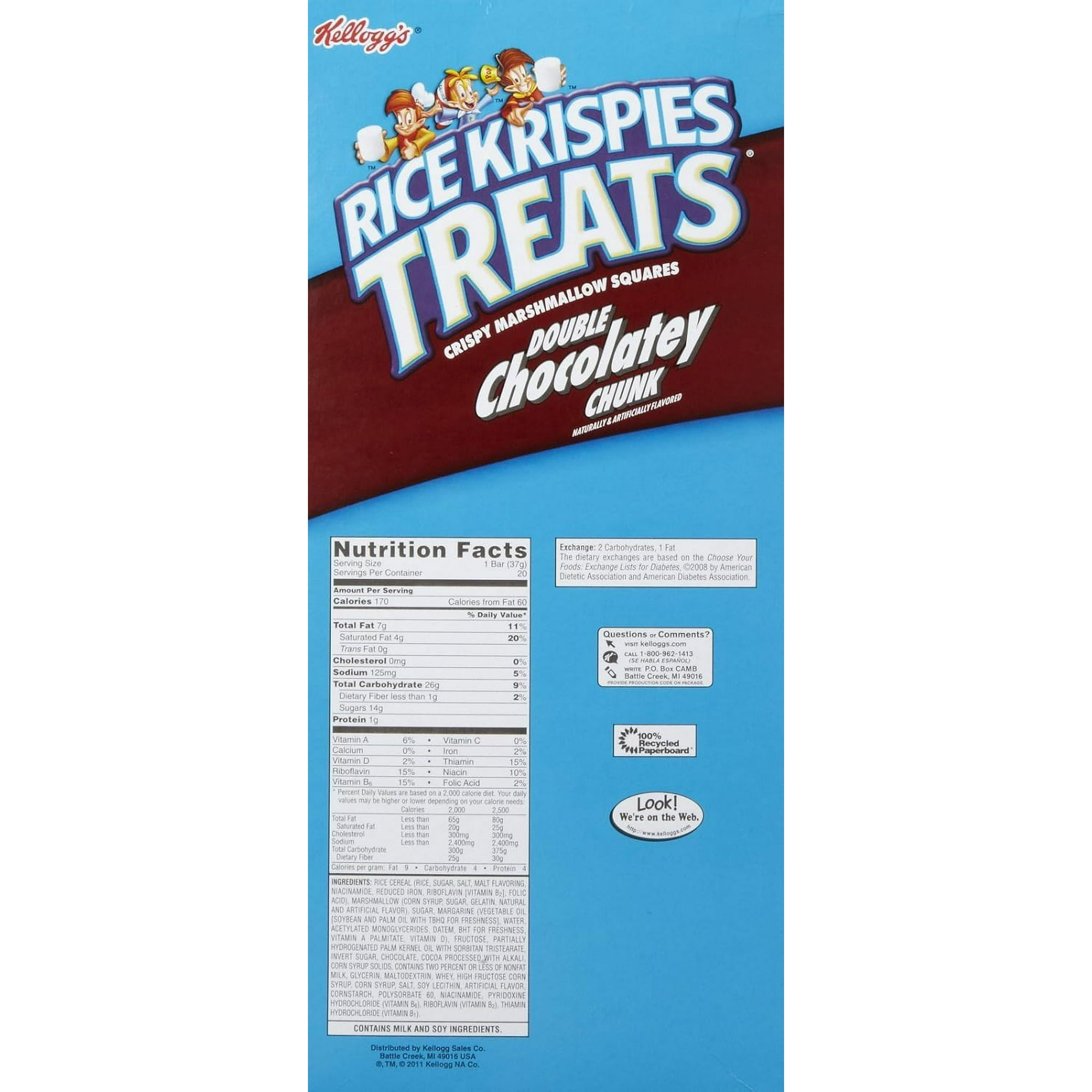 Krispies Treats Double Chocolatey Chunk Bars-1.3 oz, 20 ct