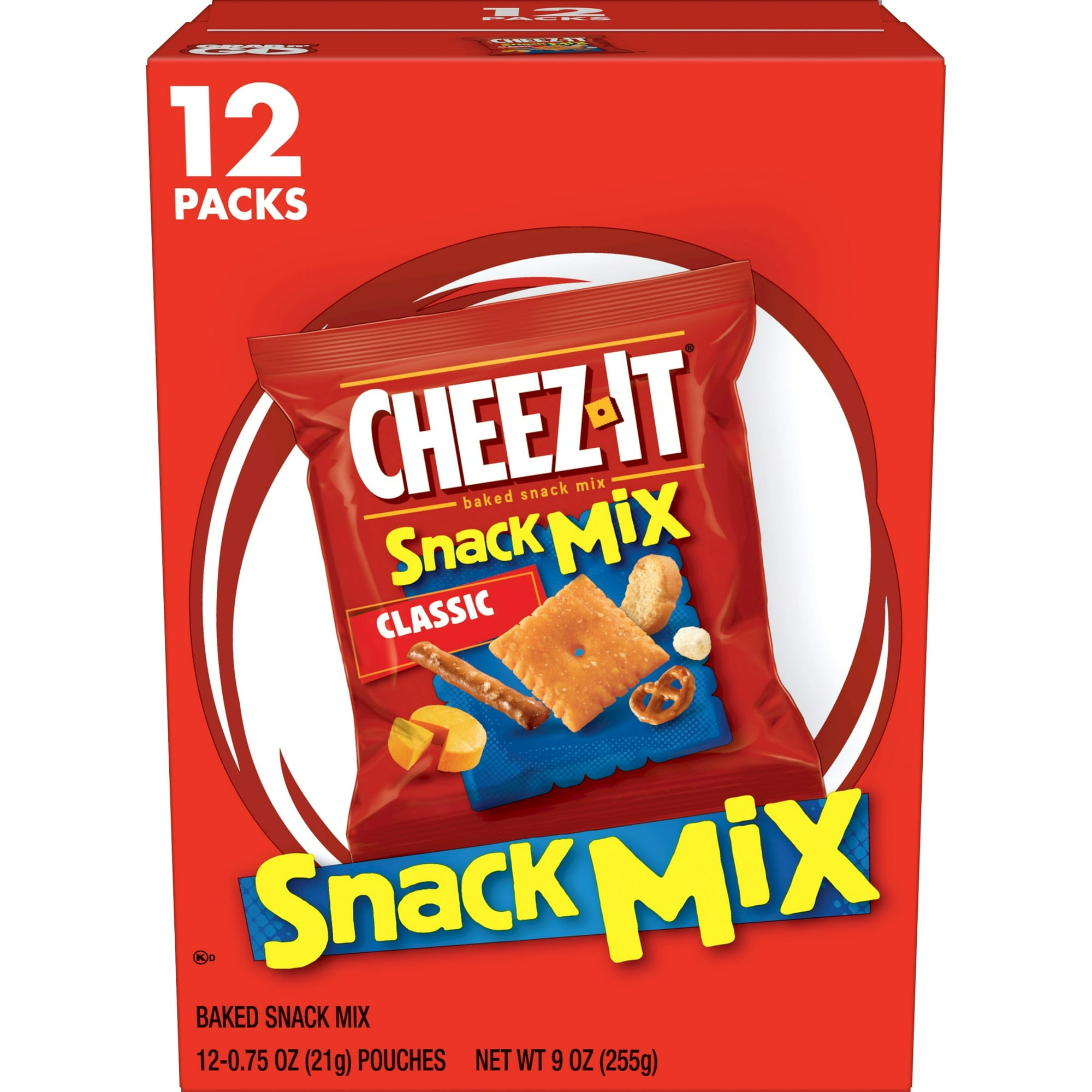 Cheez-It Classic Snack Mix, Lunch Snacks, 12 Count