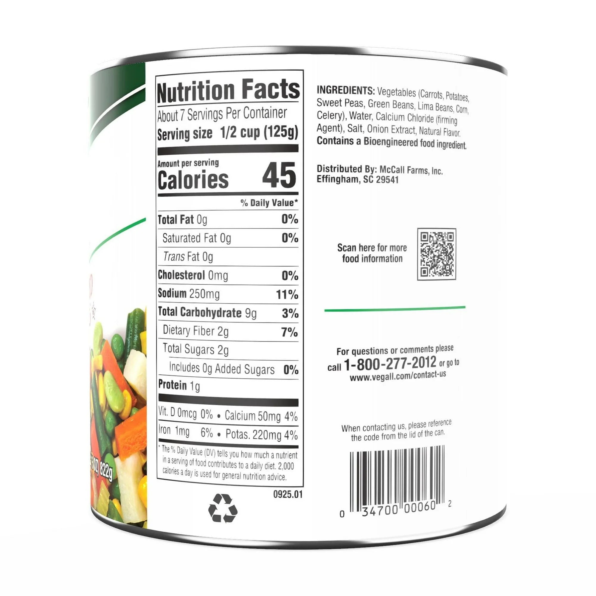 Veg-All Original Mixed Vegetables 29 Oz Can