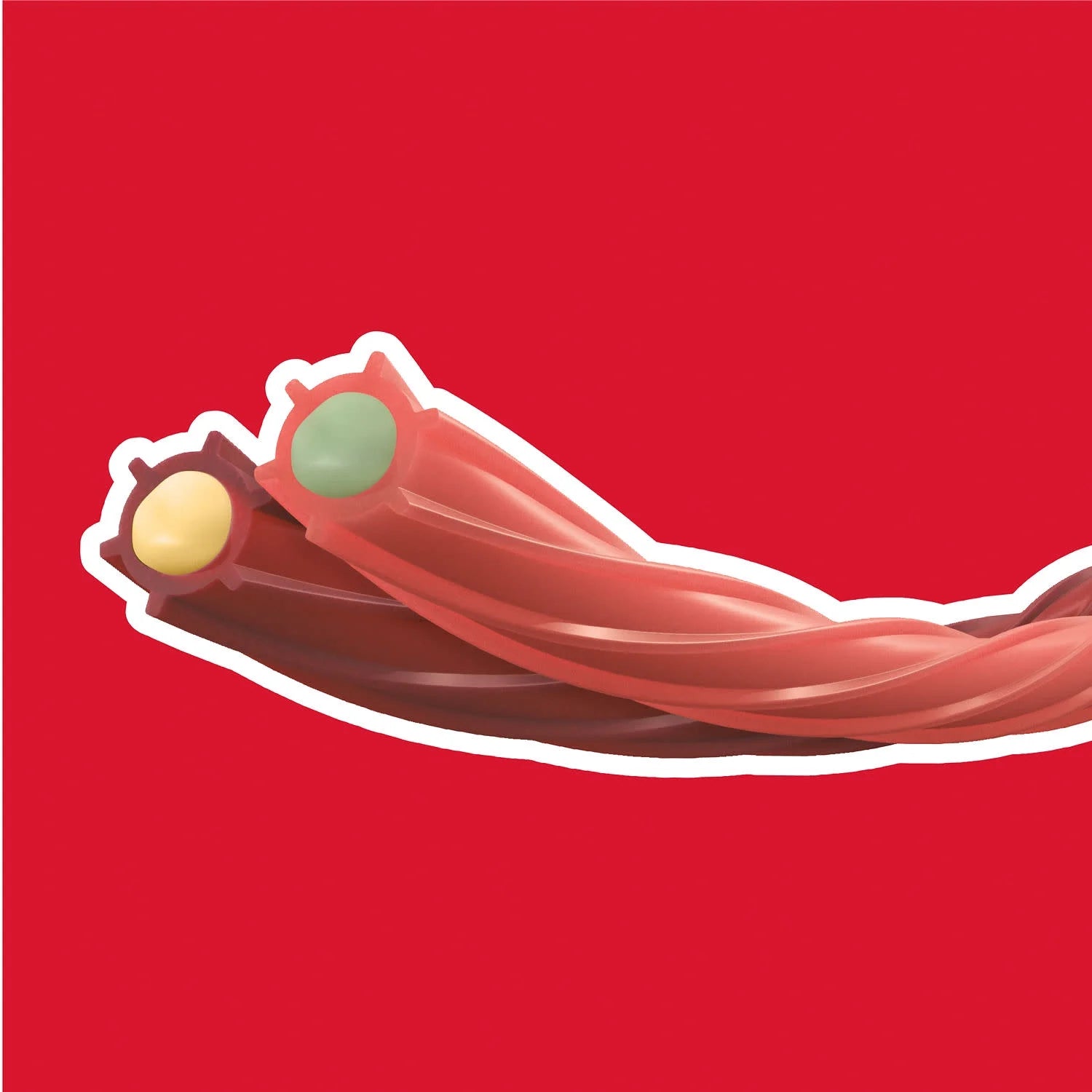 Twizzlers Filled Twists Tropical Blast Fruit Flavored Licorice Style Candy, Bag 11 oz