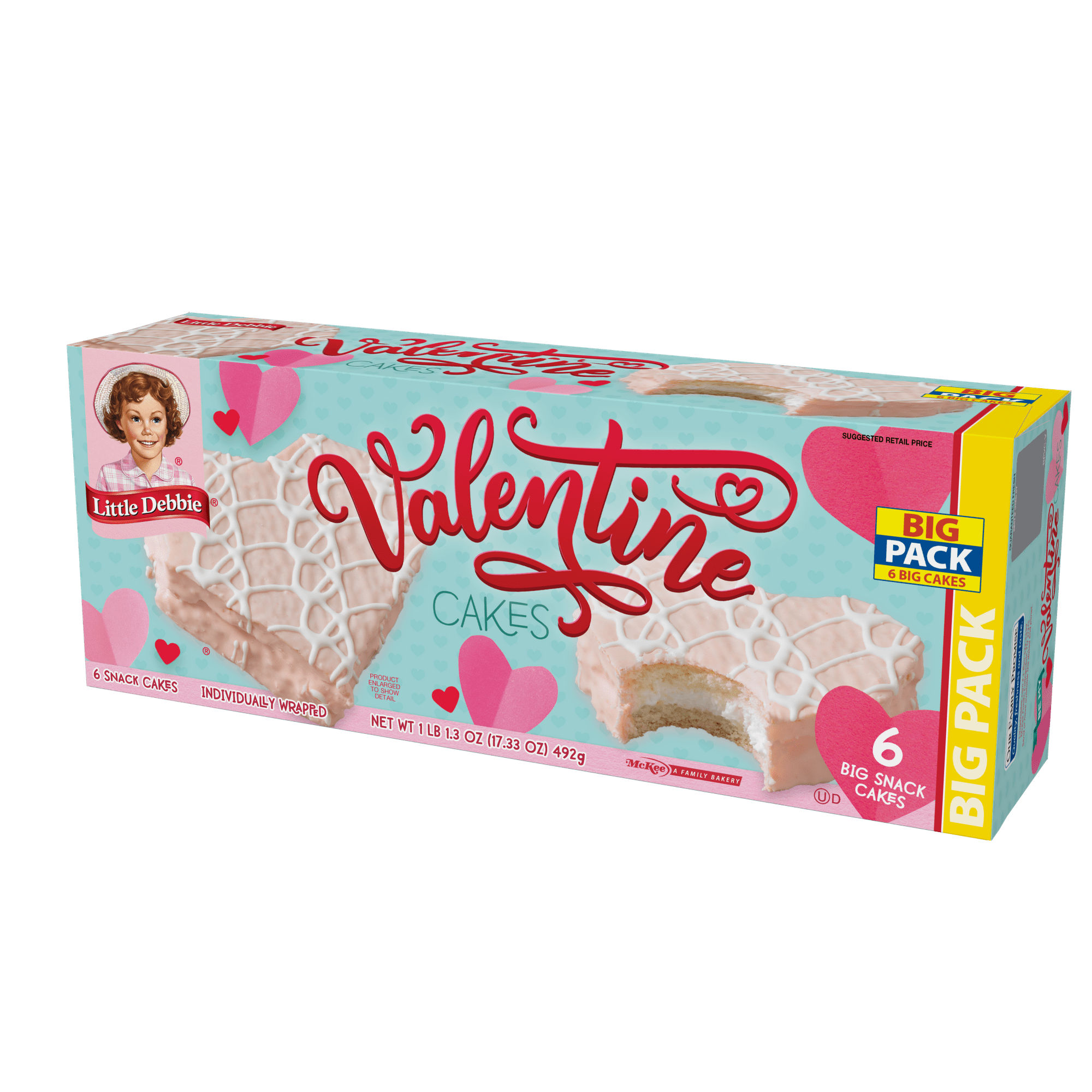 Little Debbie Big Pack Valentine Cakes (Vanilla) - Jeglowstore