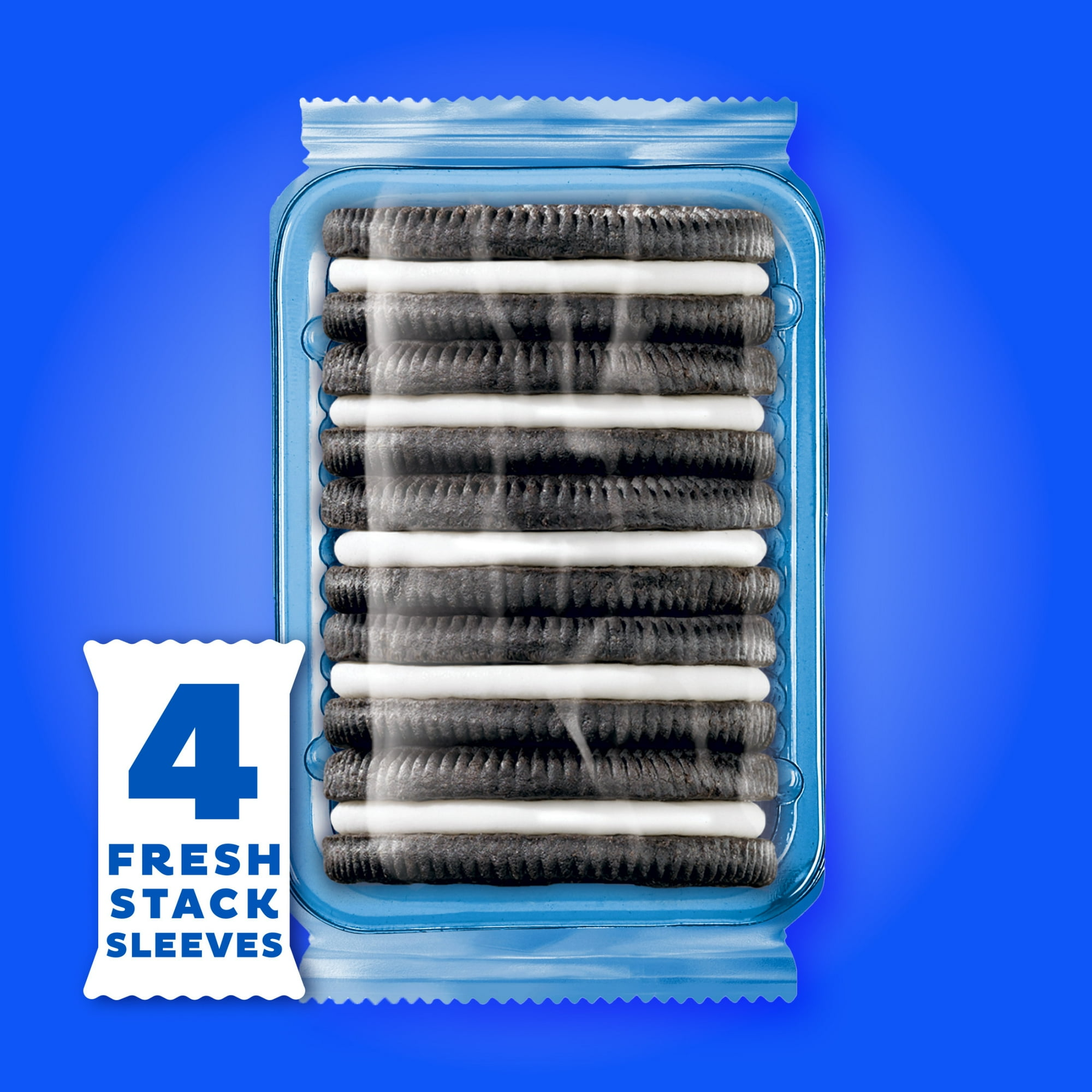 OREO Fresh Stacks Chocolate Sandwich Cookies, Travel Snacks, 8.05 oz (4 Multi Snack Packs)