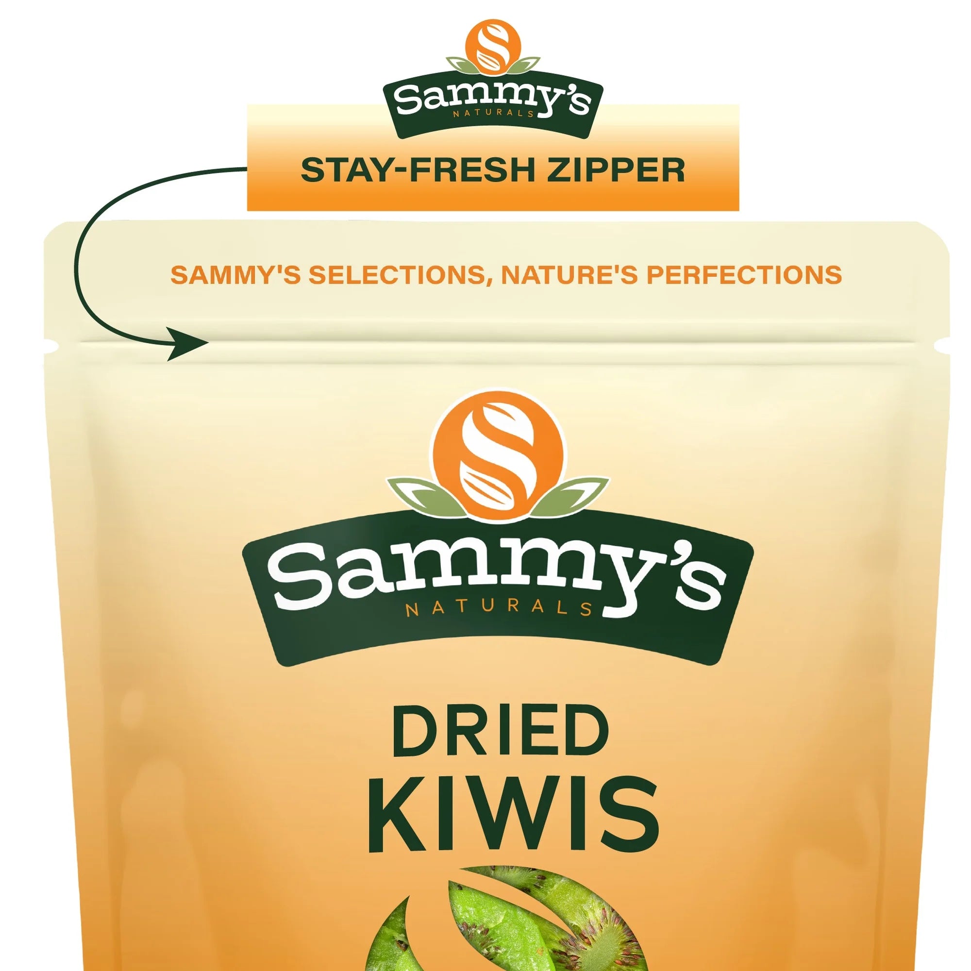 Sammy's Dried Sweetened Kiwi - Juicy & Tangy Treat, 8 oz