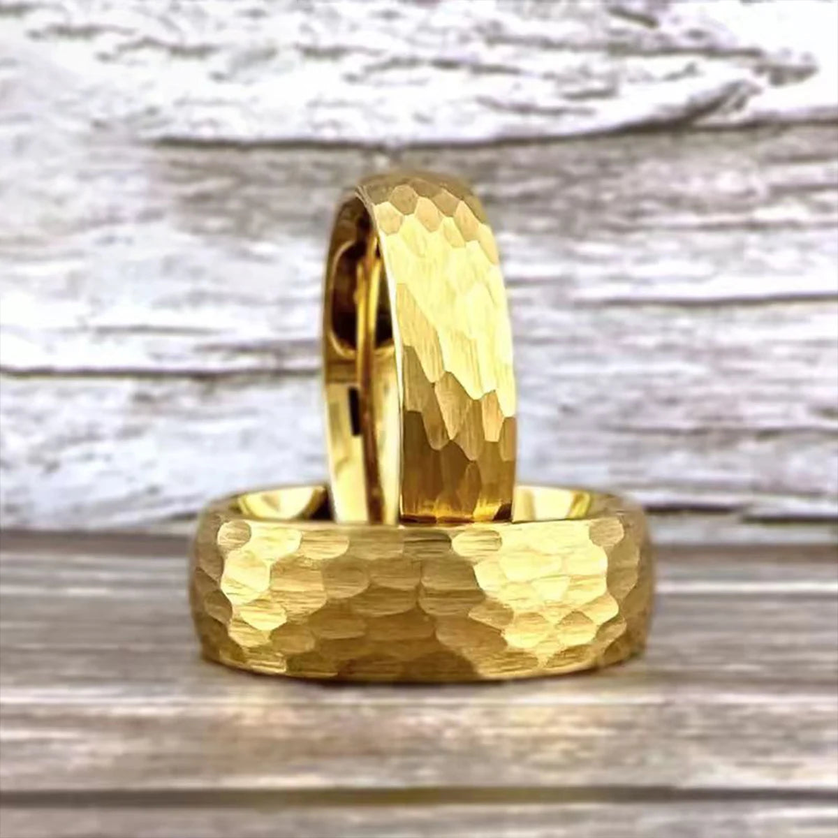 Hammered Tungsten Carbide Wedding Ring - Jeglowstore